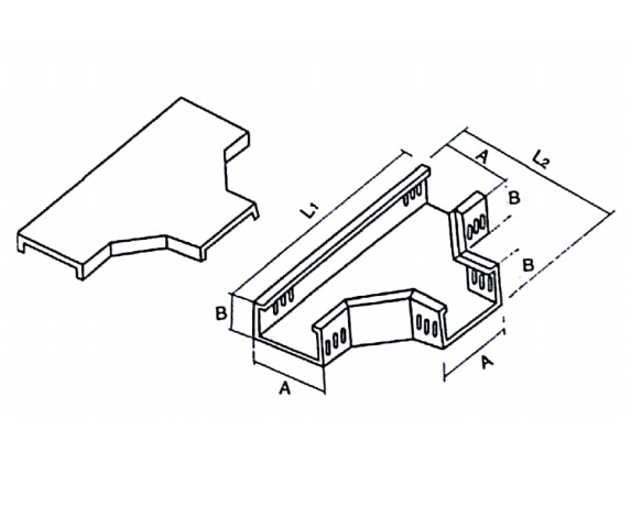 扁形水平等径三通