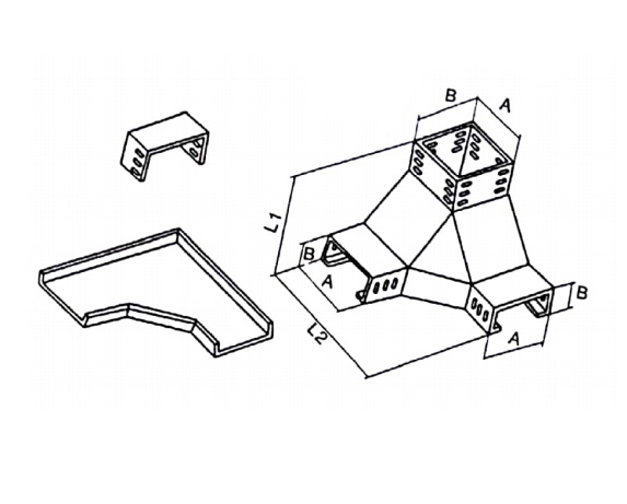 上角垂直等径三通