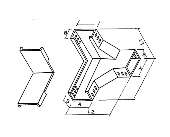 下角垂直等径三通