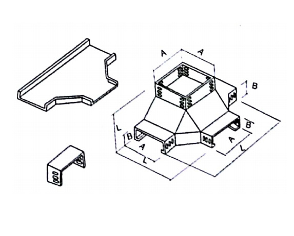上垂直等径四通