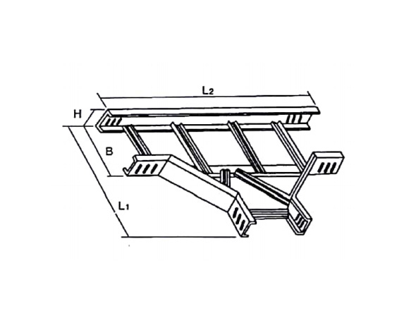 梯级式水平三通